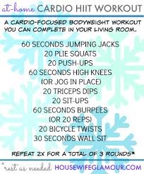 at home cardio hiit workout