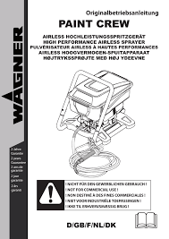 Wagner Paint Crew Operating Instructions Manualzz