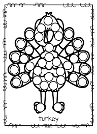 Turkey Dot Marker Bingo Dauber Fine Motor Printable Thanksgiving Preschool Dot Markers Thanksgiving Theme
