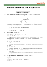 Class 12 Physics Revision Notes For Chapter 4 Moving