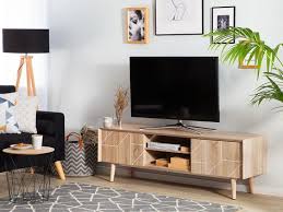 Tv Stand Light Wood Franklin In 2020 Tv Stand Light Wood Retro Tv Stand Living Spaces