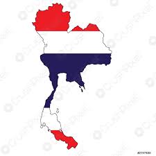 The design was adopted officially on 28 september 1917. Thailand Karte Mit Der Farbe Ihrer Flagge Foto Vorratig Crushpixel