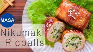肉捲飯糰 yaki niku rice balls masaの料理abc youtube sushi rice cooking recipes rice balls