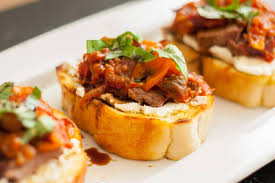 Maybe you would like to learn more about one of these? Steak Bruschetta Goat Cheese Tomato Jam Plating Pixels