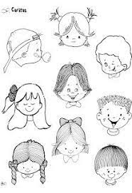 Fichas Infantiles Caritas Para Colorear E Imprimir Caritas Para Colorear Caras De Ninos Dibujos