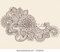 Stock Vector Hand Drawn Abstract Henna Mehndi Flowers And Paisley Doodle Vector Illustration Design Element Paisley Doodle Henna Doodle Henna Tattoo Designs