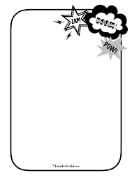 Black And White Superhero Clipart Superhero Border Paper Mark Making Printable Teaching Resources Superhero Writing Mark Making Borders For Paper