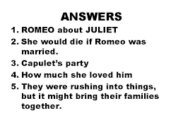And i will do it without fear or doubt.'' both romeo. Romeo And Juliet Starter Activity 10 Minutes Quiz