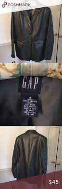 Gap Leather Jacket Size Med Leather Jacket Jackets Genuine Leather Jackets