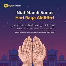 Mandi pada dua hari raya yaitu idul fitri dan idul adha hukumnya adalah sunnah yang dianjurkan. Niat Mandi Sunat Hari Raya Aidilfitri Myheart Volunteers ÙÙŠØ³Ø¨ÙˆÙƒ