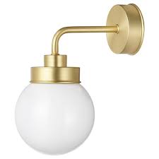 General lighting, or ambient lighting, is a central light source used to illuminate an area in a uniform way. Frihult Brass Colour Wall Lamp Ikea