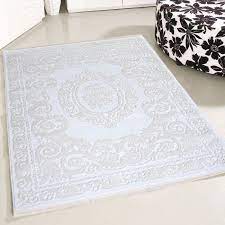 Teppiche sind neben einer gemütlichen couch oder einem behaglichen bett, ästhetischen möbeln und dekorativen bildern aus einem wohnlichen zimmer nicht mehr wegzudenken. Designer Teppich Oval Weiss 3d Medaillon P4204r 160x230