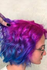 Use clips to separate the top portion of your hair with the bottom part so that the entire hair is dyed. Fabulous Purple And Blue Hair Styles Lovehairstyles Com