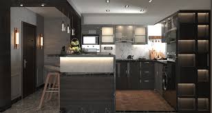 The custom oak vanity is topped in a simple white countertop. Kitchen And Bathroom Design On Behance