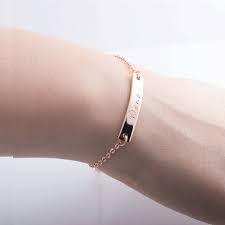 Hand Stamped Your Name Bar Bracelet Gold Silver Rose Gold Fastweddingplanning Engraved Bracelets For Her Bar Bracelets Gold Bracelet For Women