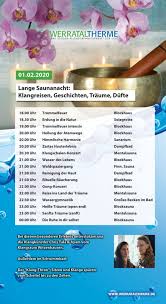 Lange Saunanacht Am 01 Februar 2020 Werrataltherme Bad Sooden Allendorf Therme Und Sauna Mit Der Naturkraft Der Sole