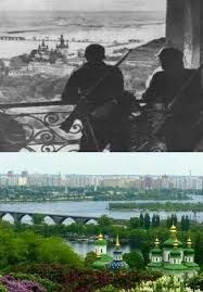 Then Now Kiev Guerre Mondiale Guerre