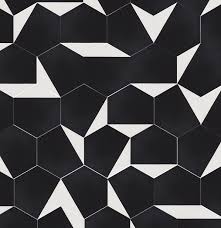 Black And White Geometric Tile Vertex Black Geometric Tile Cement Tile Geometric Tiles Cement Tile Tiles