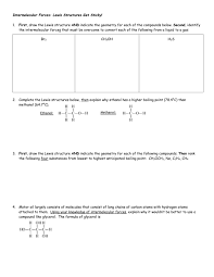 Some of the worksheets for this concept are. Intermolecular Forces Wk