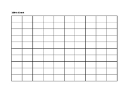 Blank 100 Number Chart By Learning Time Teachers Pay Teachers