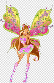 Flora with great glitter dress, movable wings, extra long hair and a hairbrush. Flora Stella Winx Club Believix In You Tecna Bloom Winx Club Believix Transparent Background Png Clipart Hiclipart