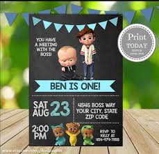 Diy Boss Baby Diy Baby Boy 1st Birthday Decoration Ideas For Boy Boss Baby Invitation Boss Baby Editable Invite Print Today Chalkboard Baby First Birthday One Tim Templeton Bo Boss Birthday Boss Baby Baby Invitations