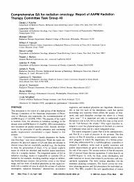 comprehensive qa for radiation oncology report of aapm