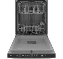 GE Appliances 24" Built-In Bar Handle Dishwasher with 50 dBA in White