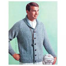 Vintage mens shawl collar jumper knitting pattern. Mens Cardigan Knitting Pattern Raglan Sleeve Shawl Collar Download Finicky Pattern Shop