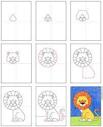 Step:2 now draw ears and mane of lion. How To Draw An Easy Lion Art Projects For Kids