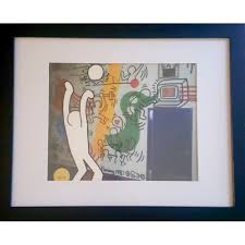 Keith Haring 1991 Sesame Street Exit Basketball 12x15 Custom Framed Hand Inked Painted Animation Cel Ffe Coa Pristine Auction