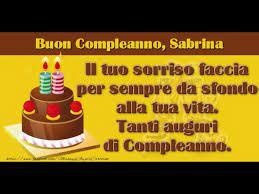 Tanti Auguri Di Buon Compleanno Sabrina Youtube