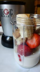 The magic bullet is, well, just that: Strawberry Banana Peanut Butter Smoothie One Smith Day