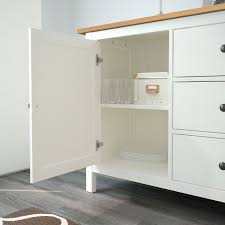 Ver todos os aparadores e consolas. Hemnes Aparador Velatura Branca Castanho Claro 157x88 Cm Ikea