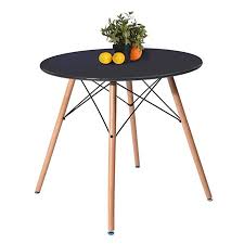 Amazon Com Kitchen Dining Table Round Coffee Table Black Collection Modern Leisure Wood Tea Tabl Dining Table In Kitchen Round Dining Table Round Coffee Table