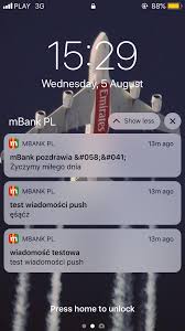 Pamiętaj, że mbank udostępnia aplikację tylko za pomocą autoryzowanych sklepów www.mbank.pl/cele/2, w placówkach mbanku oraz u operatorów mlinii. Mbank Dziwne Powiadomienia Push O Co Chodzi Tvn24 Biznes