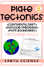 Plate Tectonics Continental Drift Seafloor Spreading Crossword Puzzle In 2020 Seafloor Spreading Plate Tectonics Continental Drift