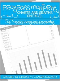 iep weekly progress monitoring charting graphing in