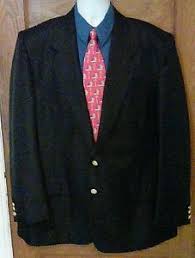 details about euc haband comfort club 2 button navy blue blazer jacket sport coat 48l 44l