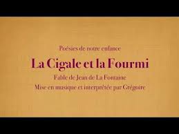 Gregoire La Cigale Et La Fourmi Jean De La Fontaine Poesies De Mon Enfance Youtube En 2020 Jean De La Fontaine Lievre Et La Tortue Corbeau Et Le Renard