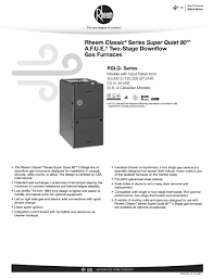 I have a rheem floor furnace with model number 1603 50 on the nameplate. Rheem 05eauer Manual Pdf Download Manualslib