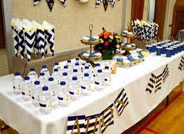 Ahoy It S A Boy Gold And Navy Blue Ahoy Its A Boy Baby Shower Decorations For Boys Baby Boy Shower