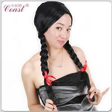 Synthetic dreads extensions for hair decoration. Girls Plaits Black Fake Synthetic Hair Braids Wig Buy Synthetic Hair Braid Fake Hair Braids Plaits Black Product On Alibaba Com