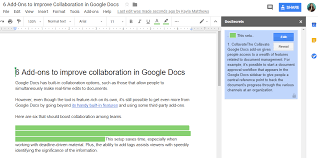Enhance the google docs experience. Six Add Ons To Improve Collaboration In Google Docs News Tips Guidance For Agile Development Atlassian Software Jira Confluence Bitbucket And Google Cloud