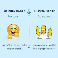 Academia De Español على X: Be careful⚠️ De puta madre - Spanish slang for  awesome Tu Puta madre (Highly offensive*) - Spanish swear word that means  “Screw you” aemumbai spanishlessons spanishlessonsonline learnspanish 