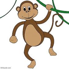 Kids Go Ape Step By Step Instructions To Draw A Cartoon Monkey Cartoon Monkey Baby Animal Drawings Monkey Art