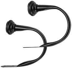 Collection by the curtain rod shop. Amazonbasics Decorative Curtain Drapery Holdback Set Of 2 Black 4 Pack Buy Online In Andorra At Andorra Desertcart Com Productid 170564789