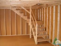 Two Story Barn 1 Interior Staircase Interior Staircase Shed Homes Shed Cabin