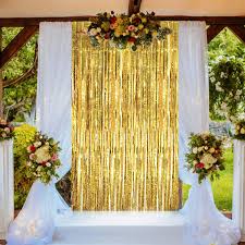 It's made with 100 percent cotton in the u.s. Buy Hdljd Shiny Gold Metallic Foil Fringe Door Window Curtain Party Decoration 3 3 X 6 6 Value Pack Of 2 Online In Vietnam B07qrp51tg