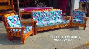 Outdoor sofa wood 2 seat patio bench couch w cushions conversation table modern. Wooden Sofas And Cushion Sheets Popular Furnitures Ypr Bengaluru Pakkah Indians Youtube